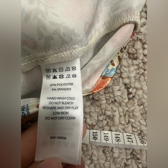 Nicole Miller Patchwork Blouse - Orange and Cream - Picture 4 of 7